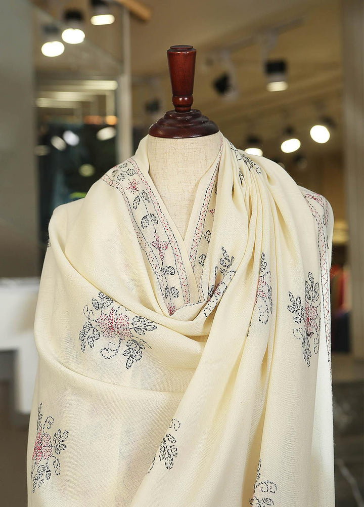 Sanaulla Exclusive Range  Pashmina  KPS 781 D-29 Off White - Women Shawls