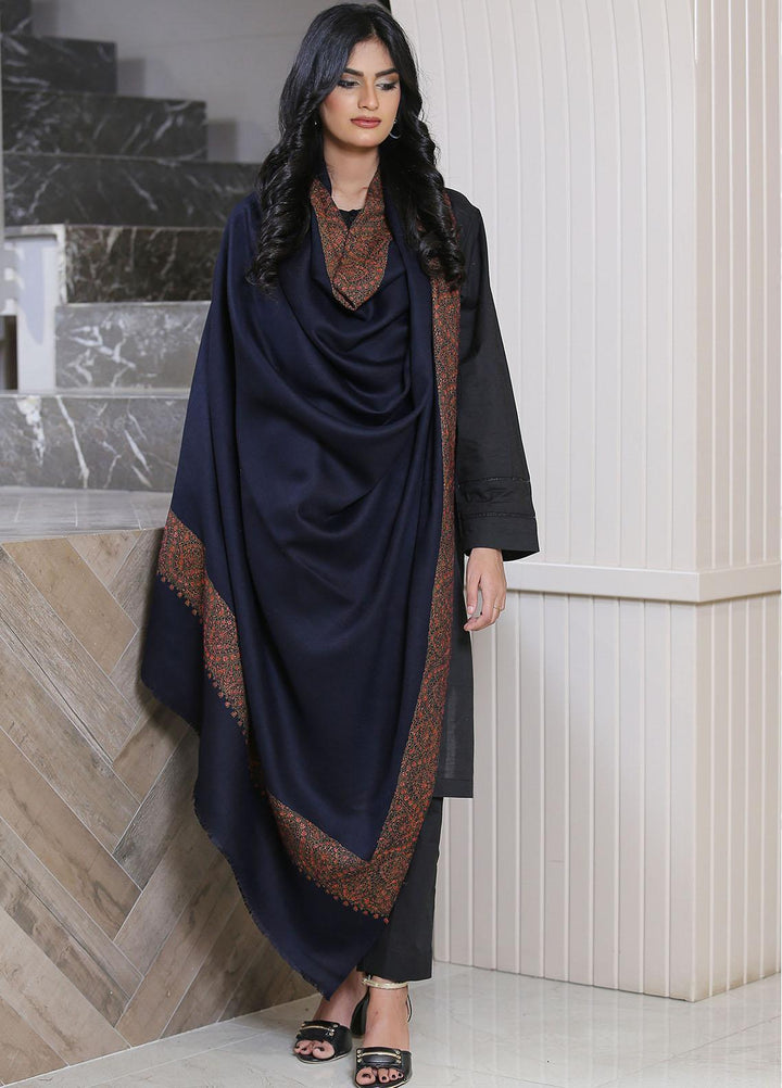 Sanaulla Exclusive Range  Pashmina  KPS 793 D-04 D Blue - Women Shawls