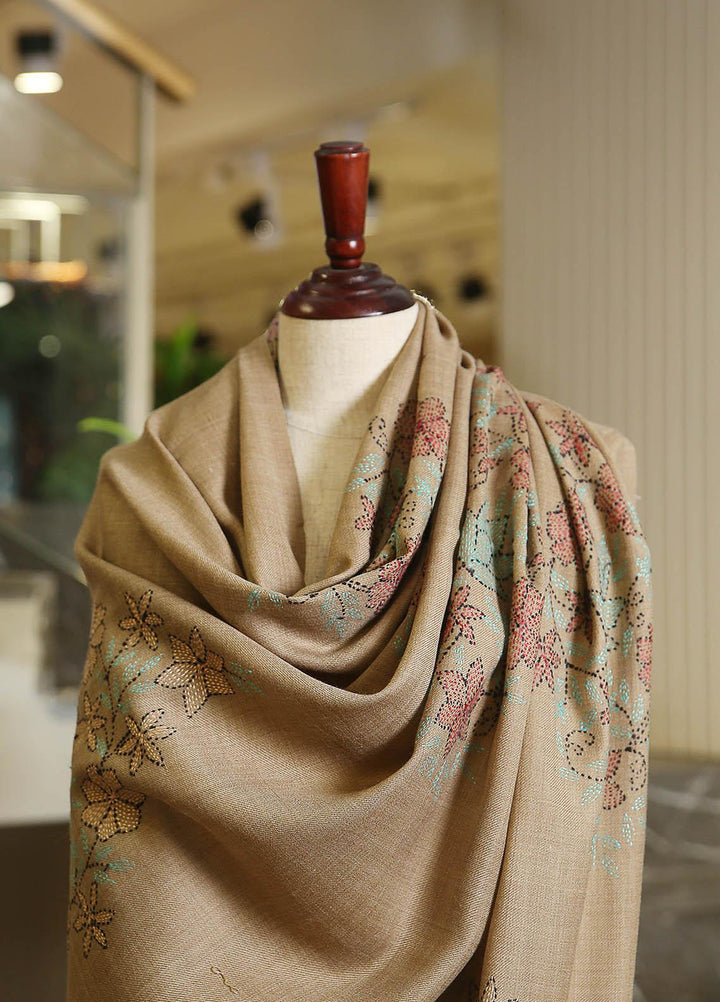 Sanaulla Exclusive Range  Pashmina  KPS 781 D-29 L Brown 1 - Women Shawls