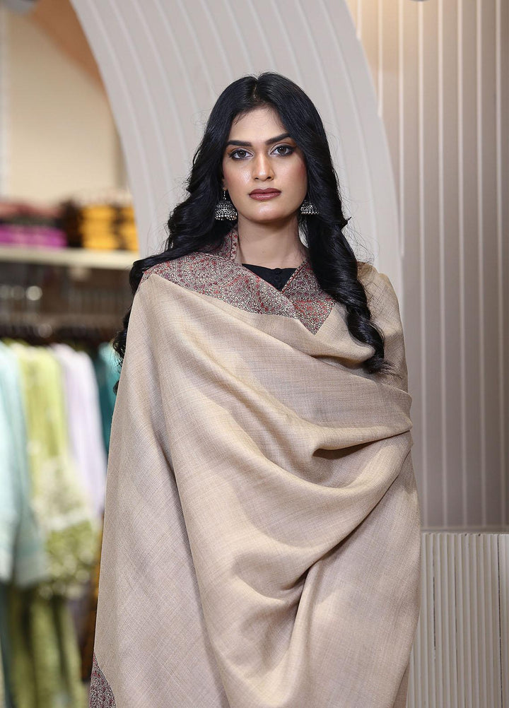 Sanaulla Exclusive Range  Pashmina  KPS 793 D-04 L Brown - Women Shawls