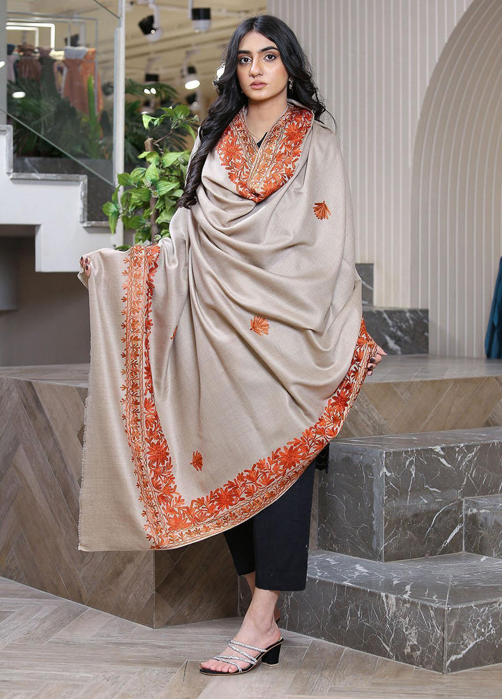 Sanaulla Exclusive Range  Pashmina  KPS 781 D-01 Brown 10 - Women Shawls