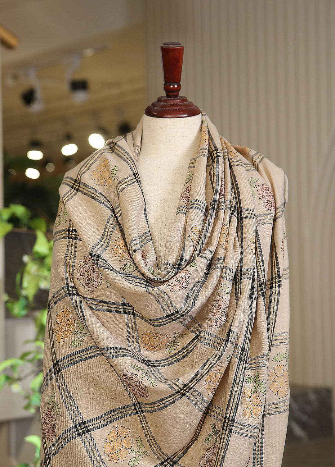 Sanaulla Exclusive Range  Pashmina  KPS 781 D-52 Beige 3 - Women Shawls
