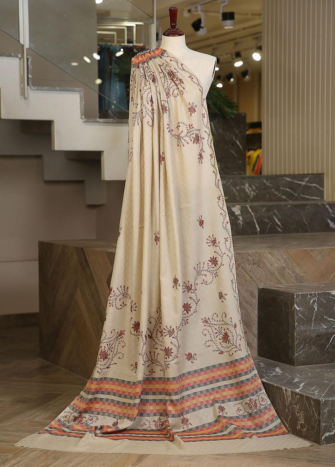 Sanaulla Exclusive Range  Pashmina  KPS 781 D-21 Fawn - Women Shawls