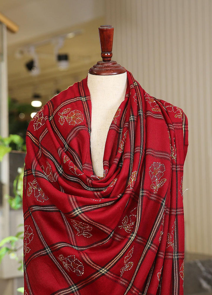 Sanaulla Exclusive Range  Pashmina  KPS 781 D-52 Maroon - Women Shawls