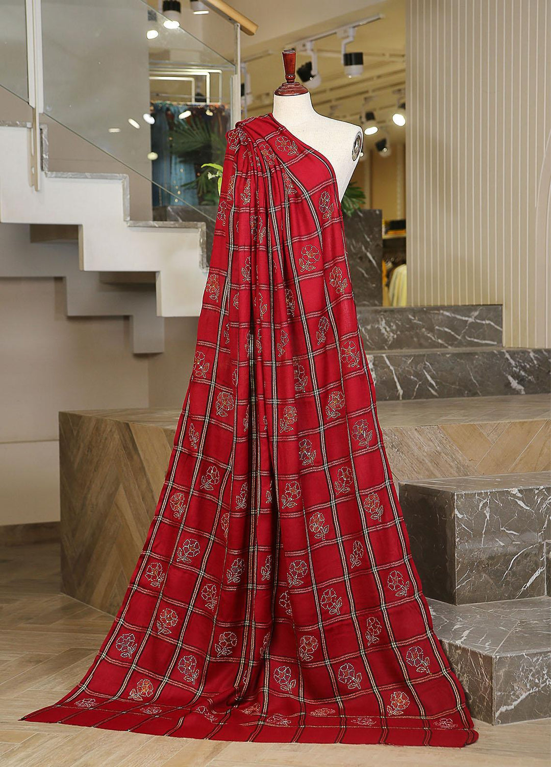 Sanaulla Exclusive Range  Pashmina  KPS 781 D-52 Maroon - Women Shawls