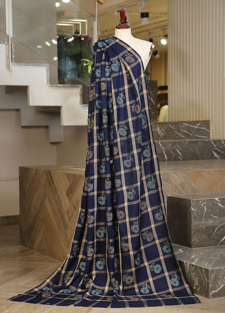 Sanaulla Exclusive Range  Pashmina  KPS 781 D-52 N Blue - Women Shawls