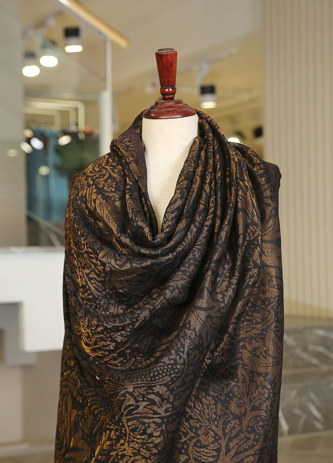 Sanaulla Exclusive Range  Pashmina  KPS 781 D-28 Black - Women Shawls