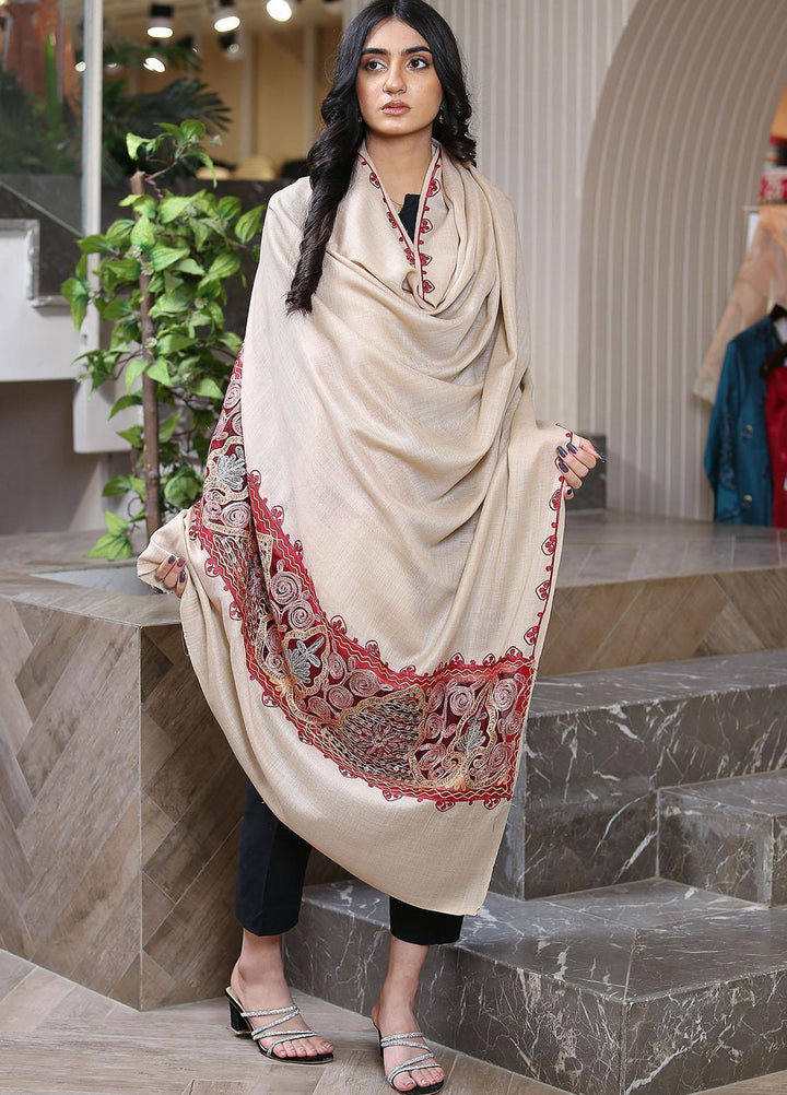 Sanaulla Exclusive Range  Pashmina  KPS 781 D-03 L Brown 1 - Women Shawls