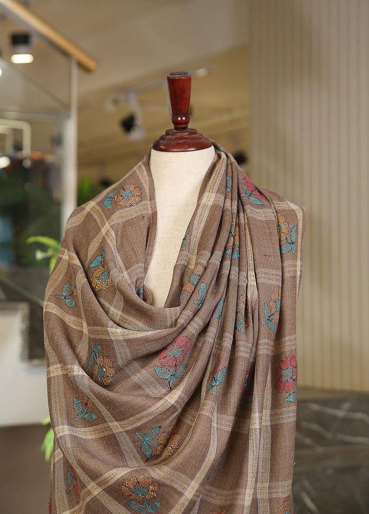 Sanaulla Exclusive Range  Pashmina  KPS 781 D-52 D Brown 1 - Women Shawls