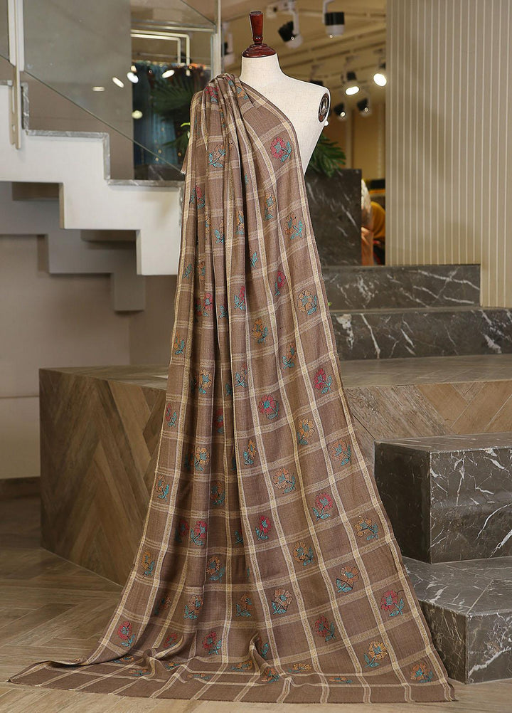 Sanaulla Exclusive Range  Pashmina  KPS 781 D-52 D Brown 1 - Women Shawls