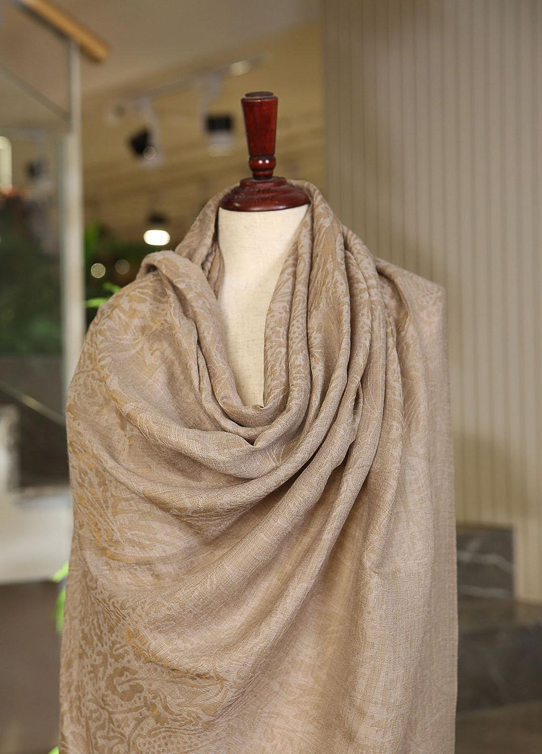 Sanaulla Exclusive Range  Pashmina  KPS 781 D-28 Beige - Women Shawls