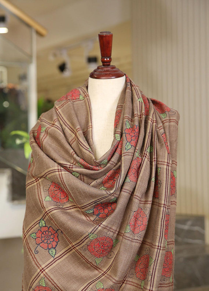 Sanaulla Exclusive Range  Pashmina  KPS 781 D-52 D Brown 2 - Women Shawls