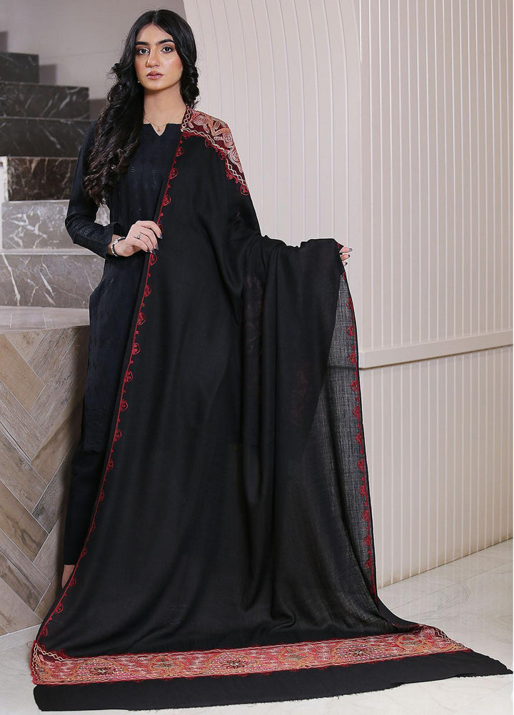 Sanaulla Exclusive Range  Pashmina  KPS 781 D-03 Black 1 - Women Shawls