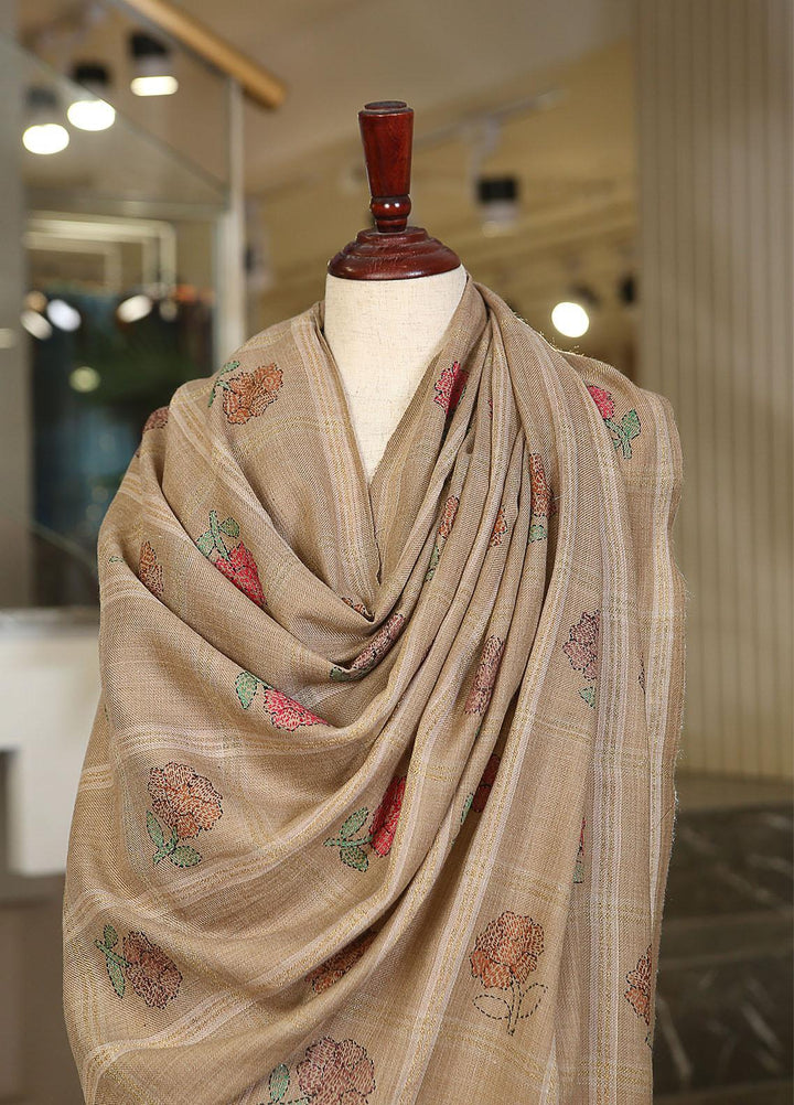 Sanaulla Exclusive Range  Pashmina  KPS 781 D-52 Brown 3 - Women Shawls