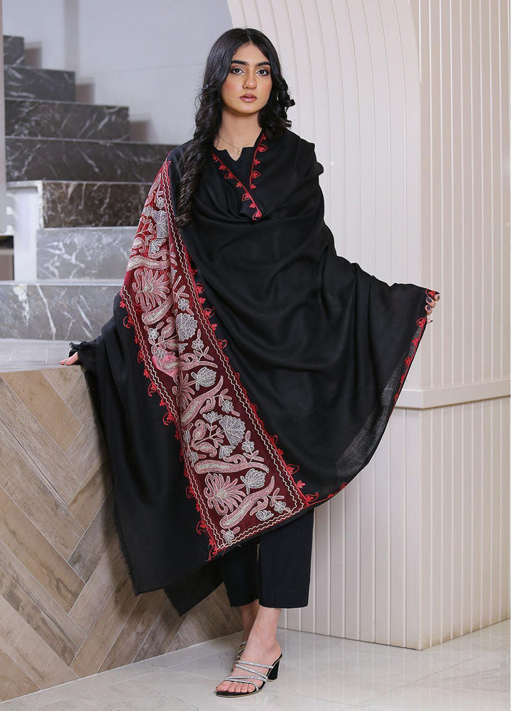 Sanaulla Exclusive Range  Pashmina  KPS 781 D-03 Black 2 - Women Shawls