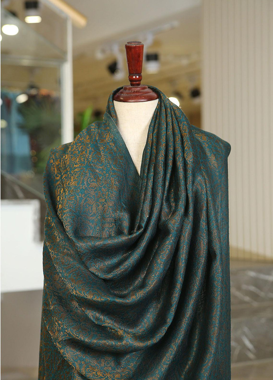 Sanaulla Exclusive Range  Pashmina  KPS 781 D-28 Green - Women Shawls