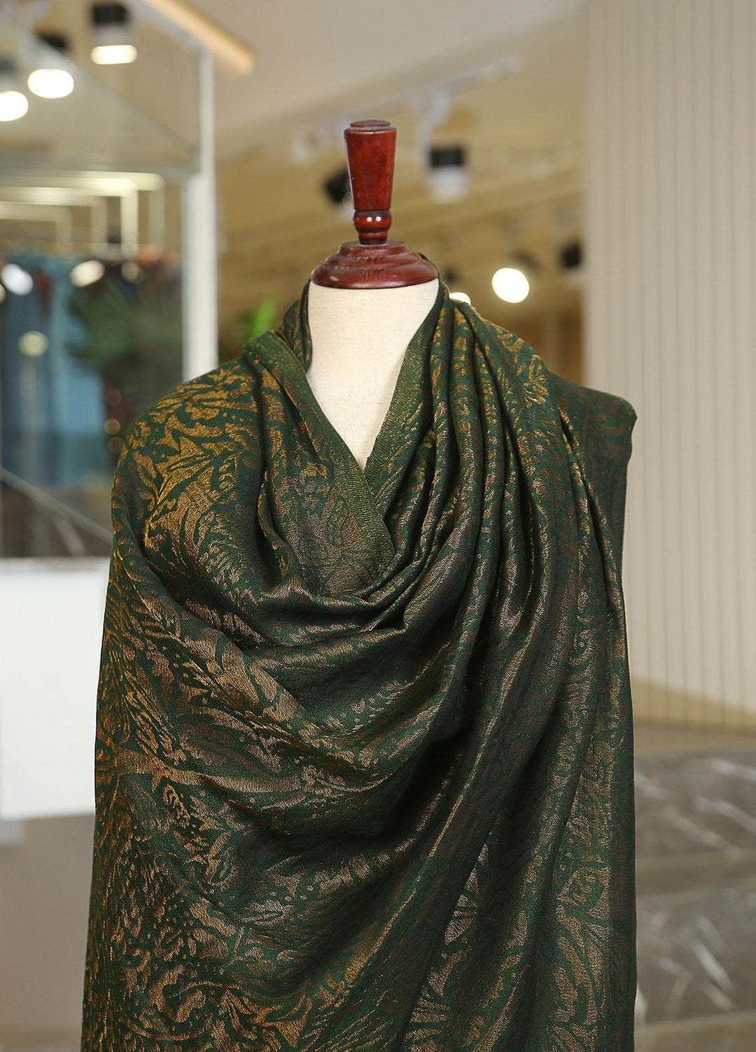 Sanaulla Exclusive Range  Pashmina  KPS 781 D-28 P Green - Women Shawls
