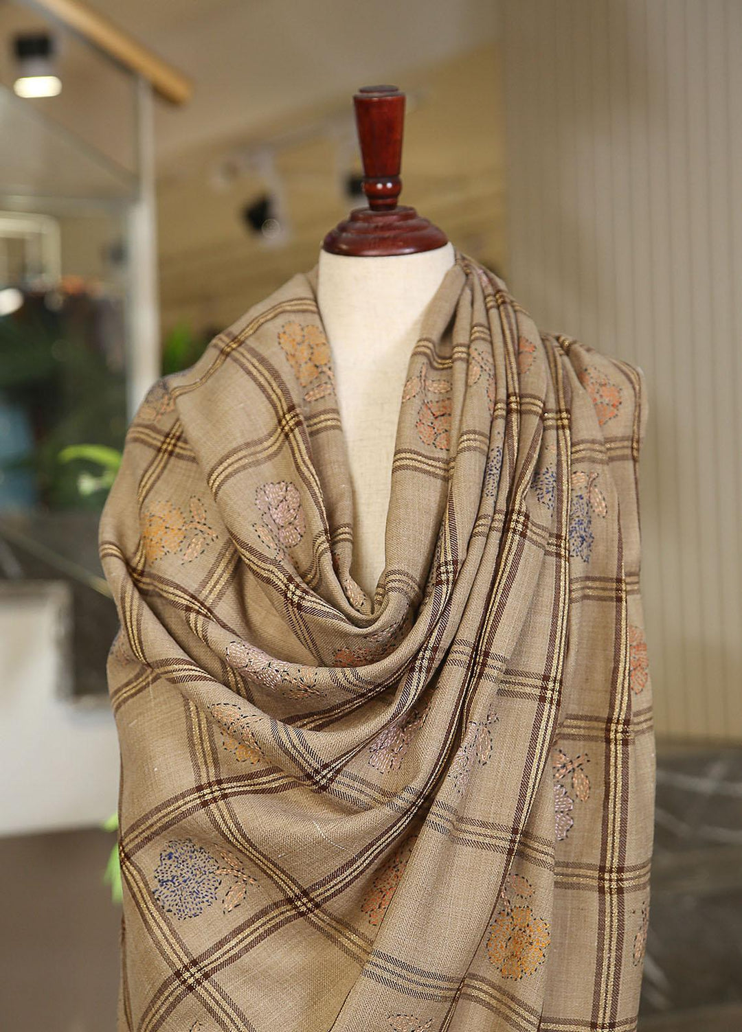 Sanaulla Exclusive Range  Pashmina  KPS 781 D-52 Brown 7 - Women Shawls