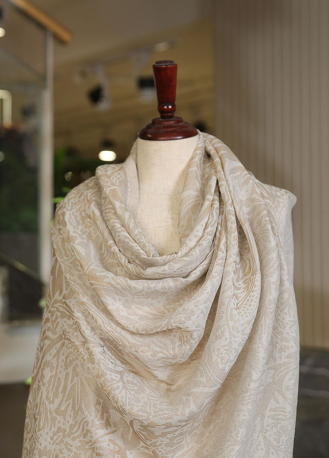 Sanaulla Exclusive Range  Pashmina  KPS 781 D-28 Off White - Women Shawls