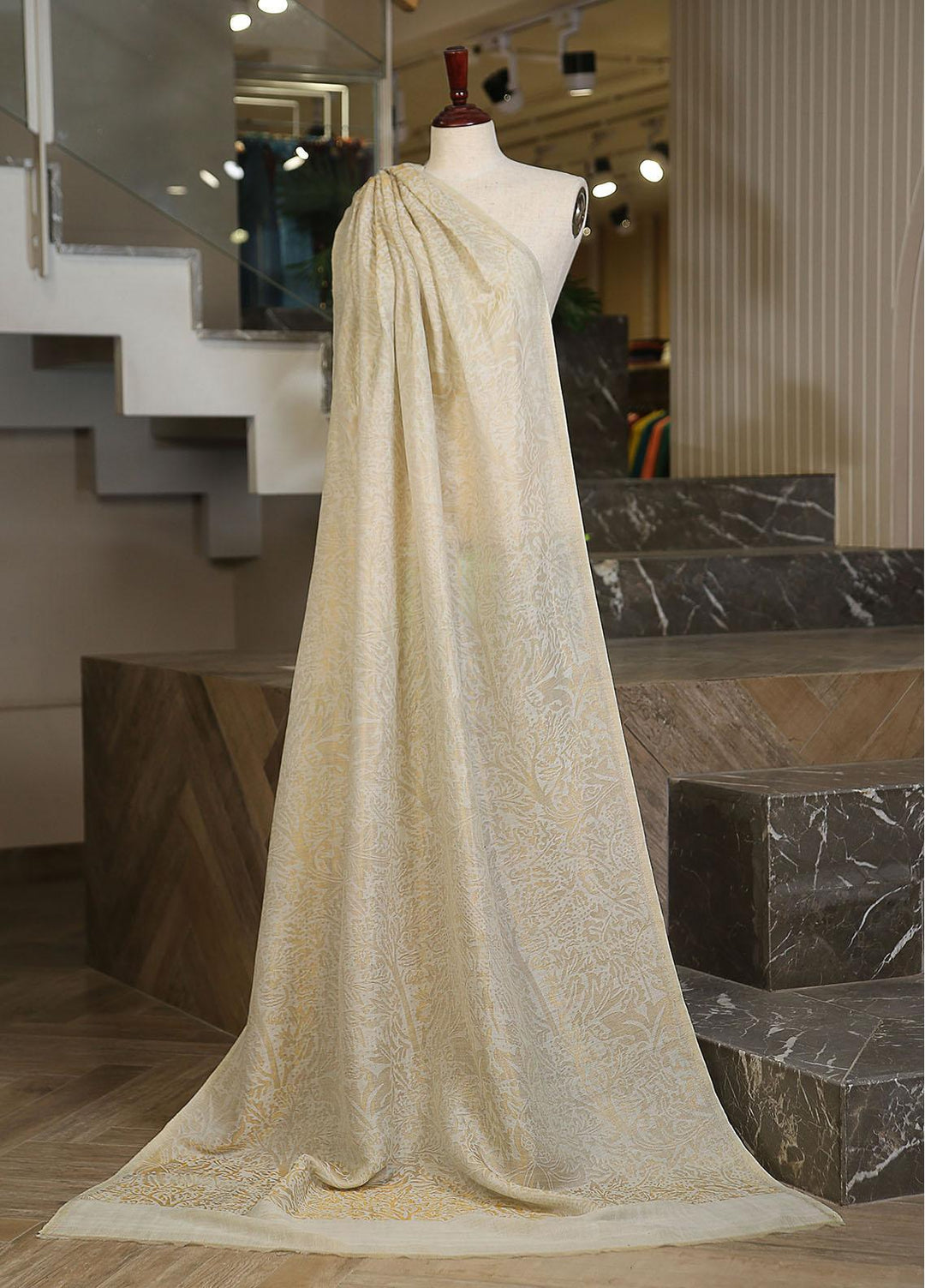 Sanaulla Exclusive Range  Pashmina  KPS 781 D-28 Fawn - Women Shawls