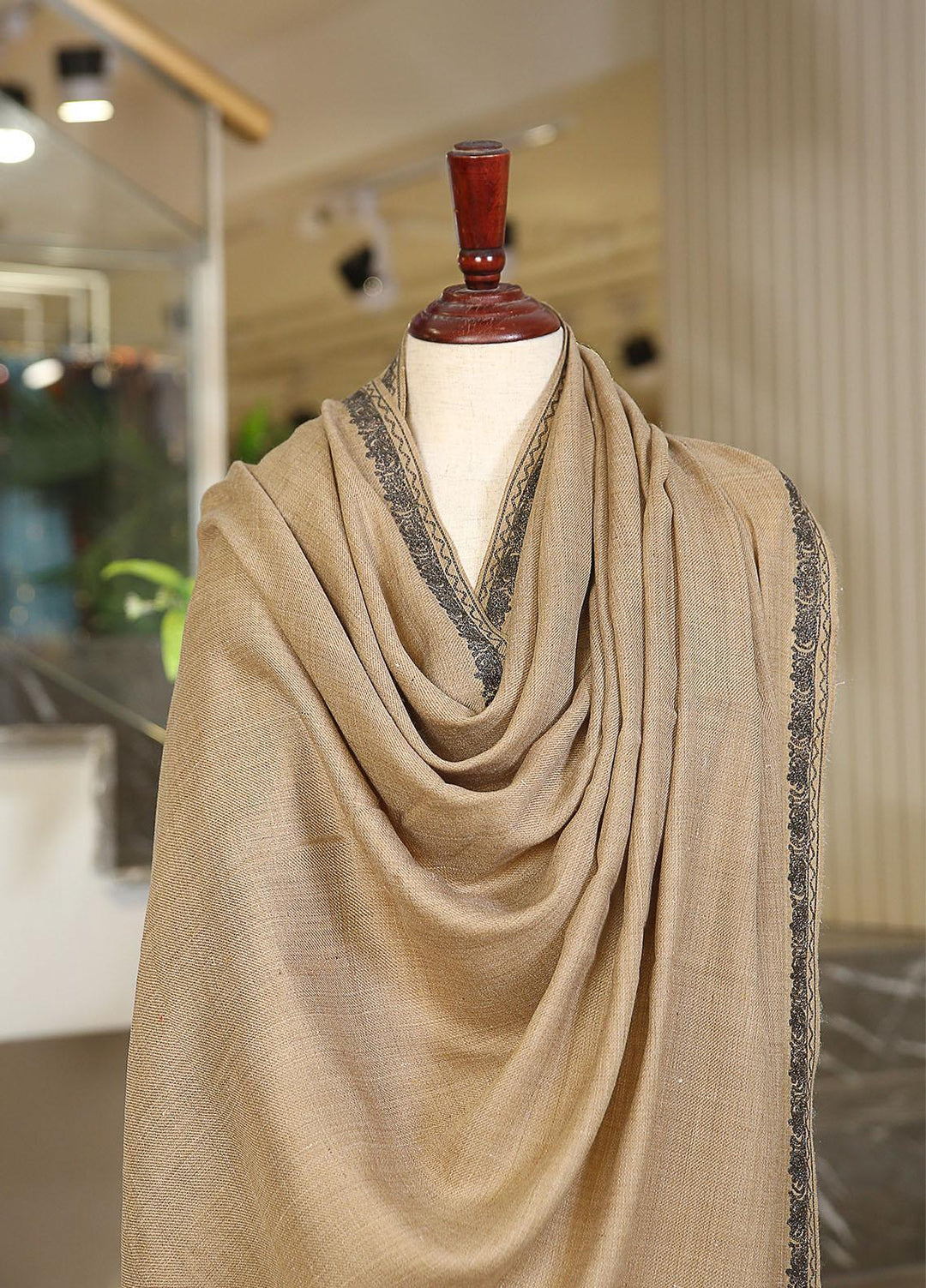Sanaulla Exclusive Range  Pashmina  KPS 781 D-53 L Brown - Women Shawls