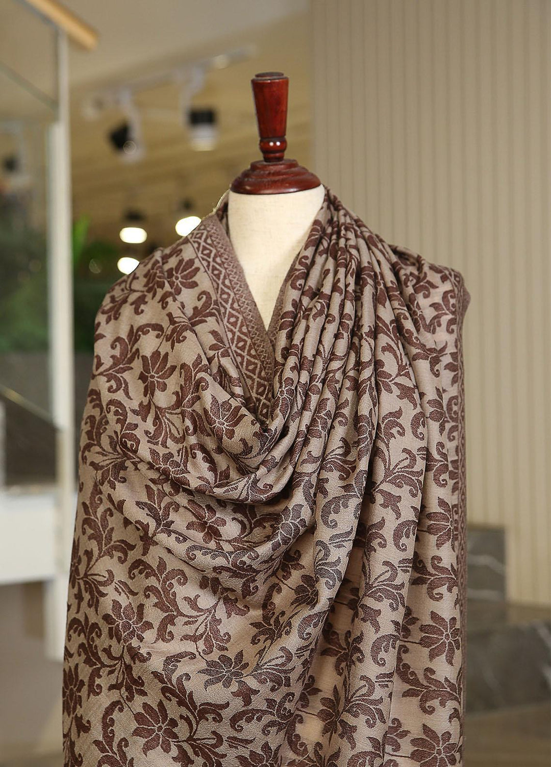 Sanaulla Exclusive Range  Pashmina  KPS 781 D-30 D Brown - Women Shawls