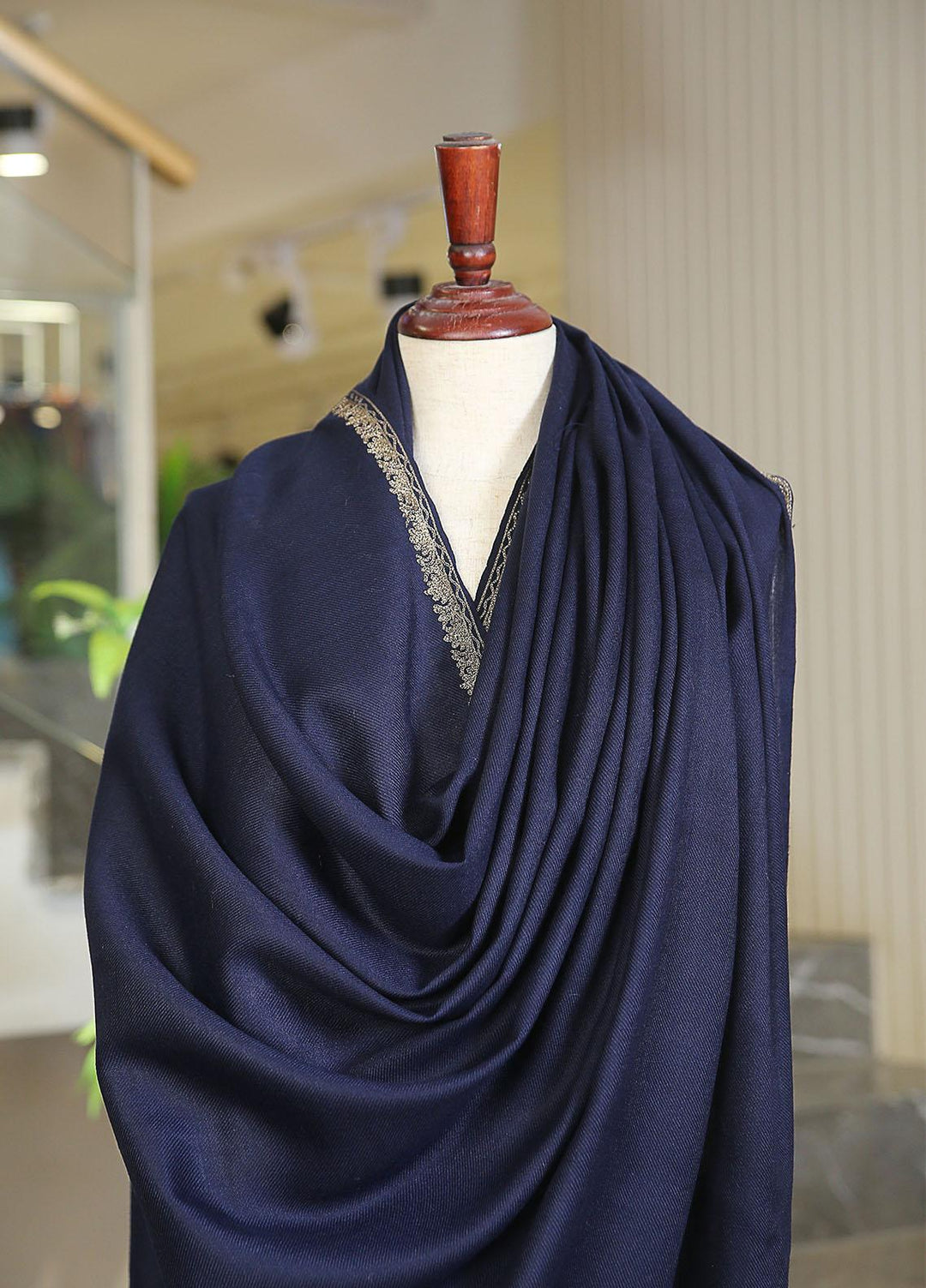 Sanaulla Exclusive Range  Pashmina  KPS 781 D-53 N Blue - Women Shawls