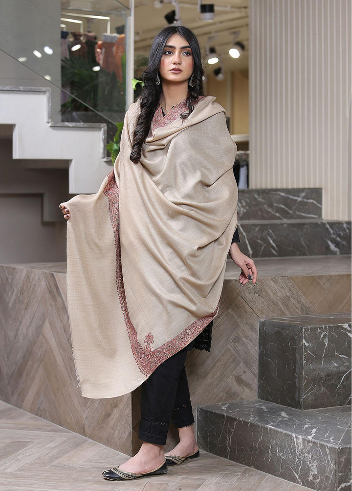 Sanaulla Exclusive Range  Pashmina  KPS 781 D-06 Beige - Women Shawls