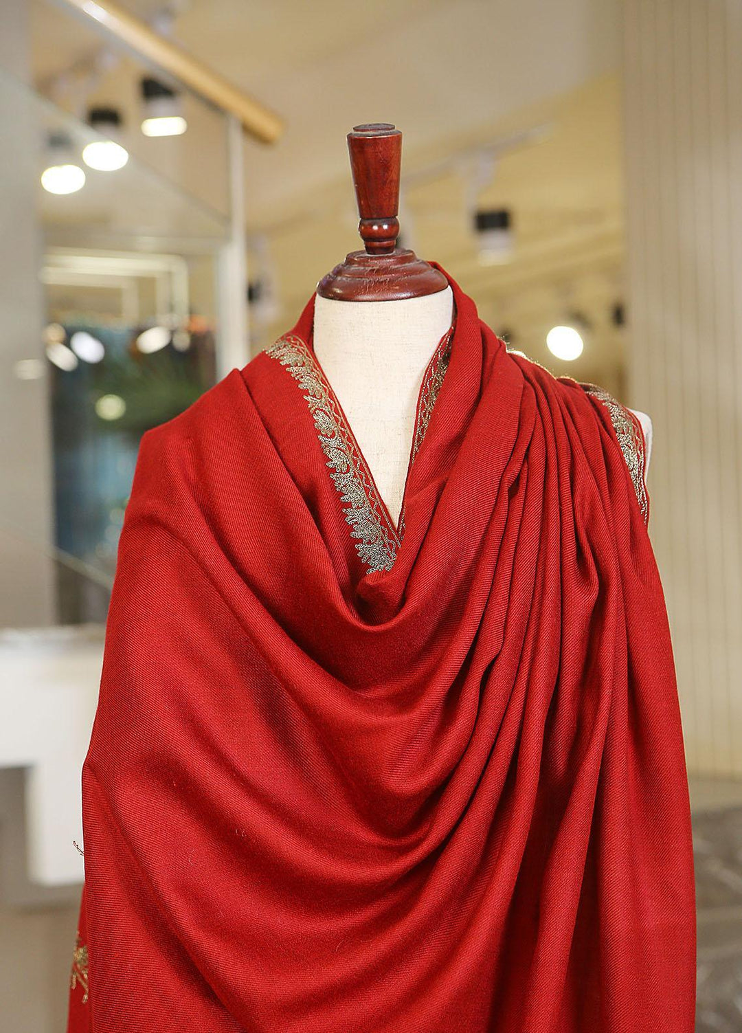 Sanaulla Exclusive Range  Pashmina  KPS 781 D-53 Red - Women Shawls