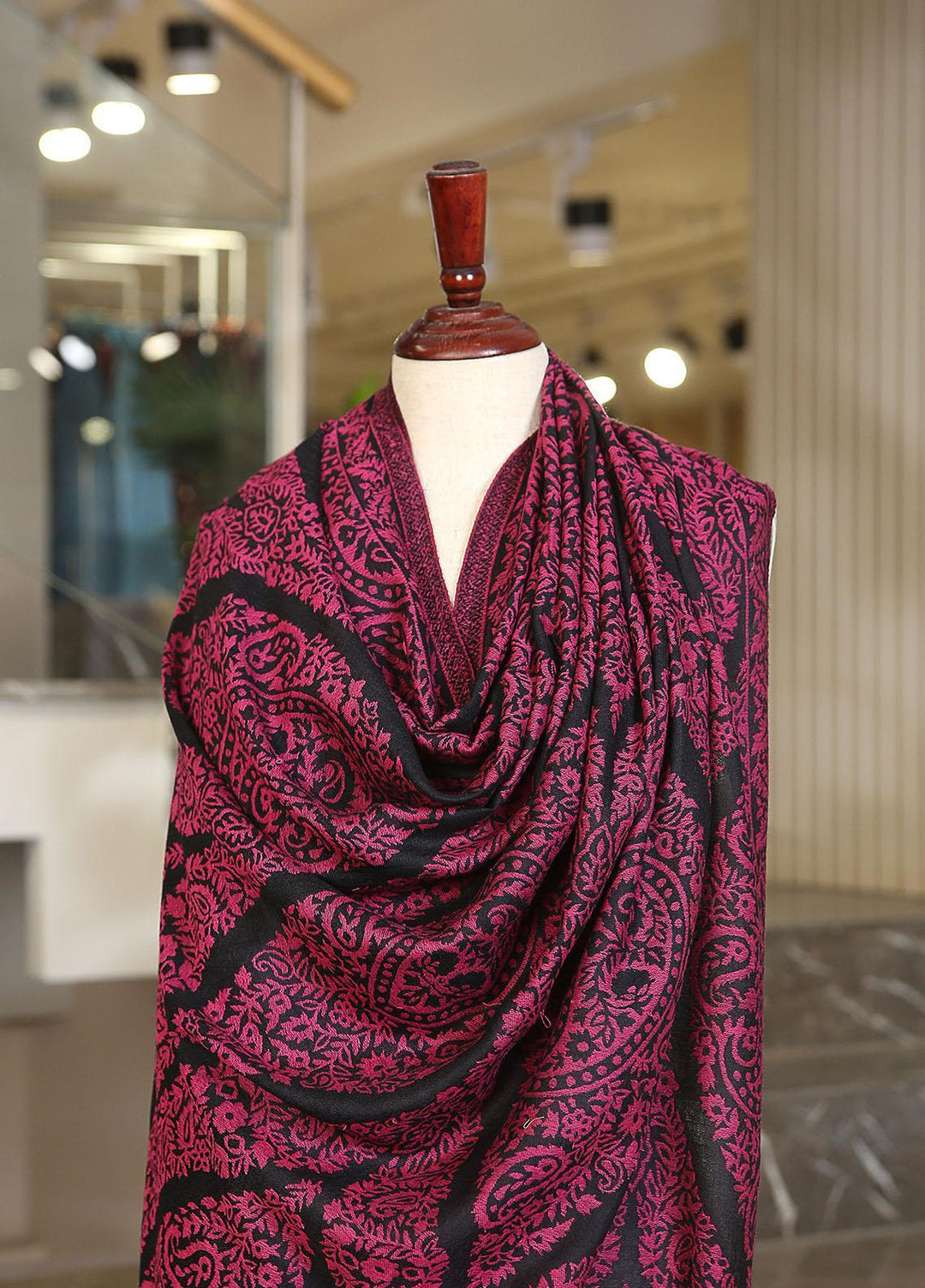 Sanaulla Exclusive Range  Pashmina  KPS 781 D-30 Pink - Women Shawls