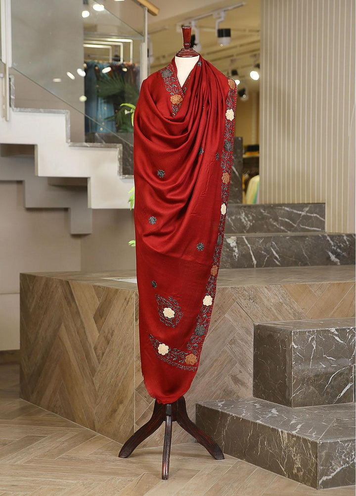 Sanaulla Exclusive Range  Pashmina  KPS 781 D-55 Red - Women Shawls