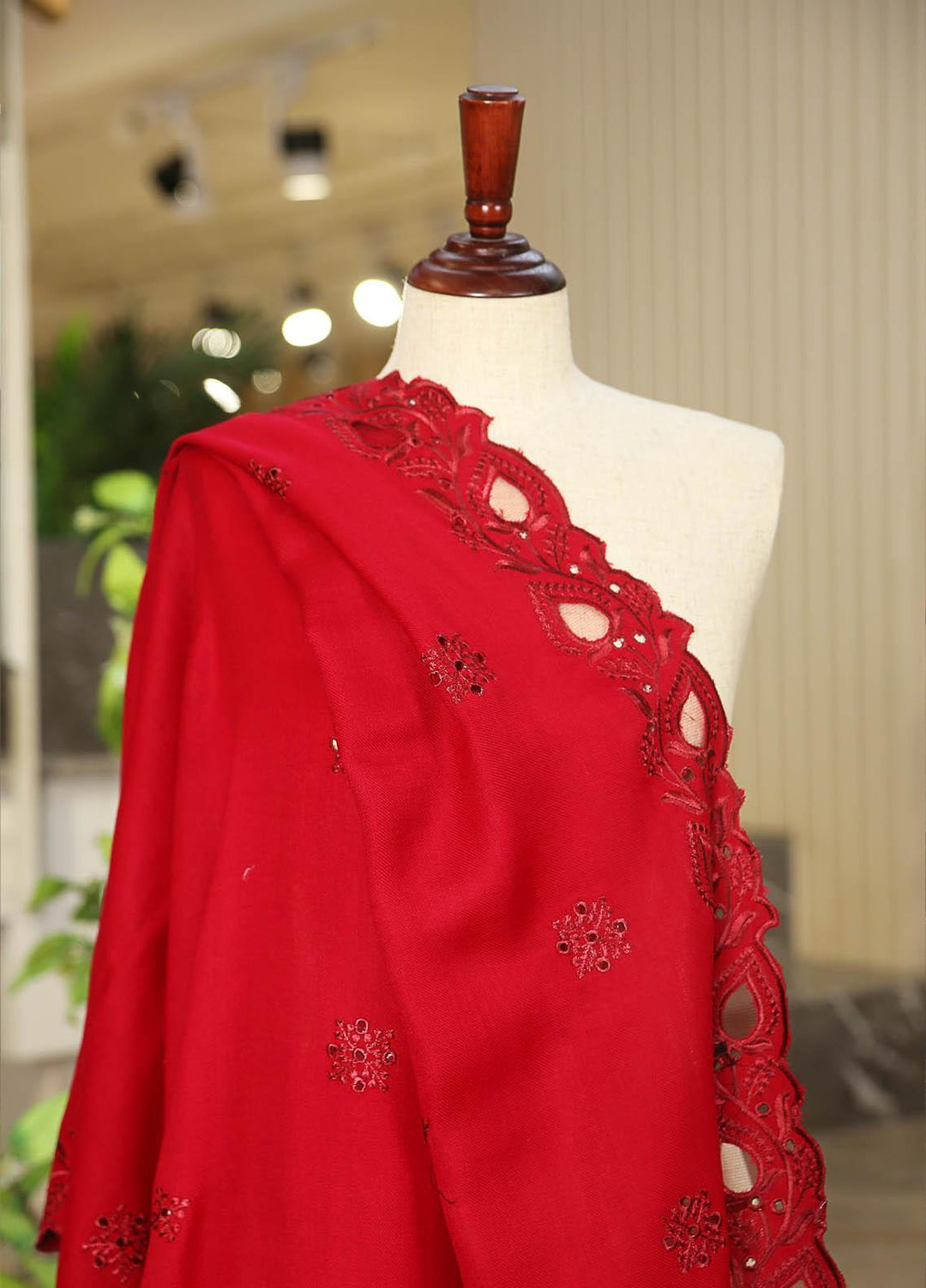 Sanaulla Exclusive Range  Pashmina  D-24 Maroon - Women Shawls