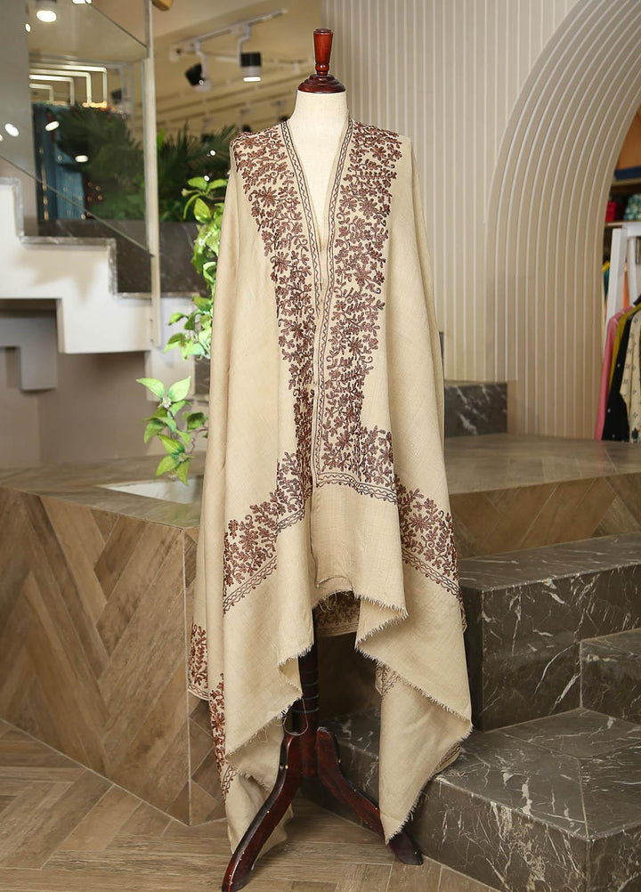 Sanaulla Exclusive Range  Pashmina  D-28 Beige - Women Shawls