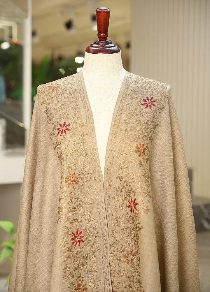 Sanaulla Exclusive Range  Pashmina  D-28 Brown 01 - Women Shawls