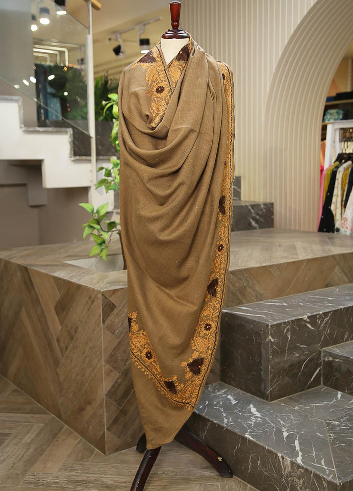 Sanaulla Exclusive Range  Pashmina  D-28 Brown 03 - Women Shawls