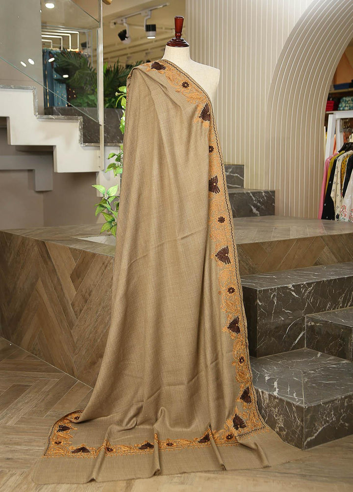 Sanaulla Exclusive Range  Pashmina  D-28 Brown 04 - Women Shawls