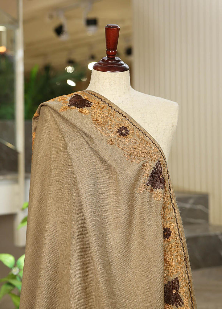 Sanaulla Exclusive Range  Pashmina  D-28 Brown 04 - Women Shawls