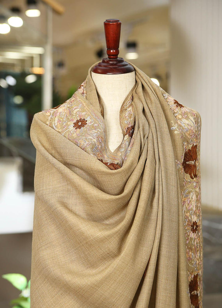 Sanaulla Exclusive Range  Pashmina  D-28 Brown - Women Shawls