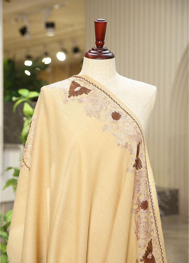 Sanaulla Exclusive Range  Pashmina  D-28 L Brown 03 - Women Shawls