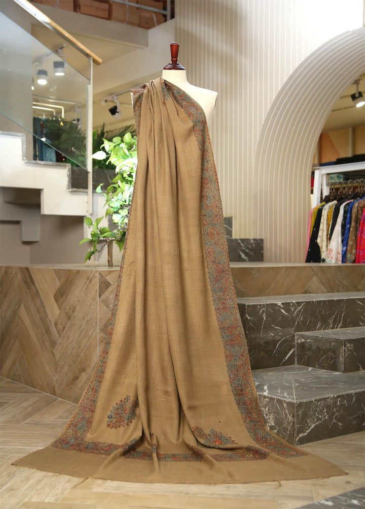 Sanaulla Exclusive Range  Pashmina  D-29 D Brown - Women Shawls