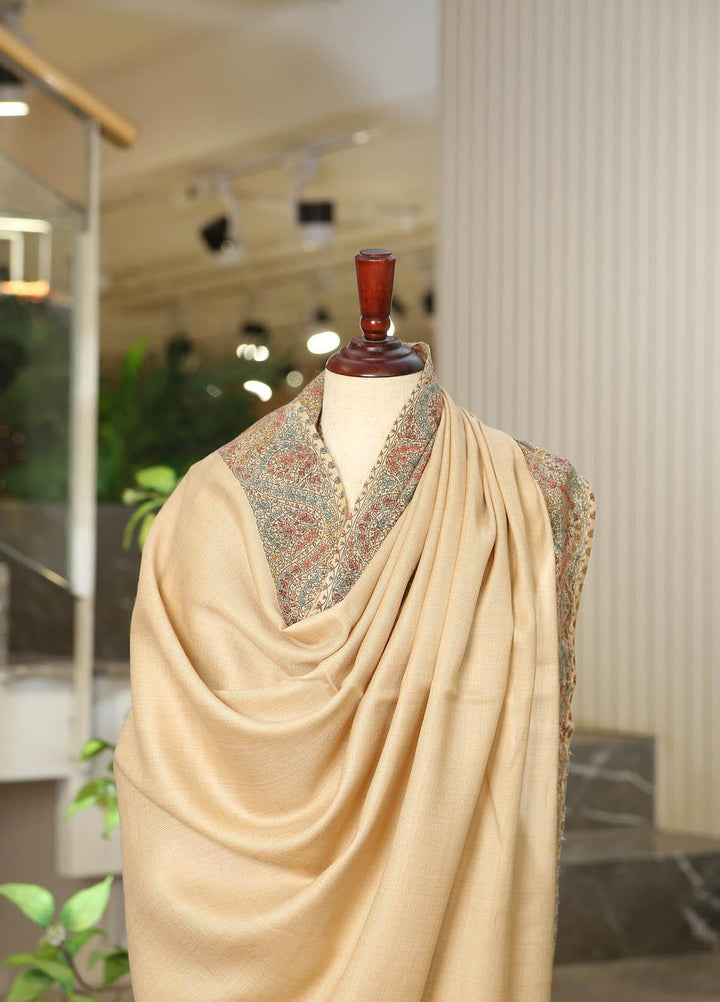 Sanaulla Exclusive Range  Pashmina  D-29 Fawn - Women Shawls