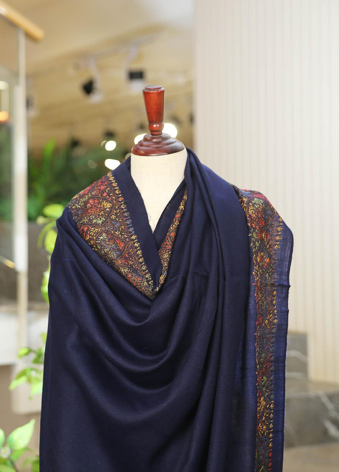 Sanaulla Exclusive Range  Pashmina  D-29 N Blue - Women Shawls