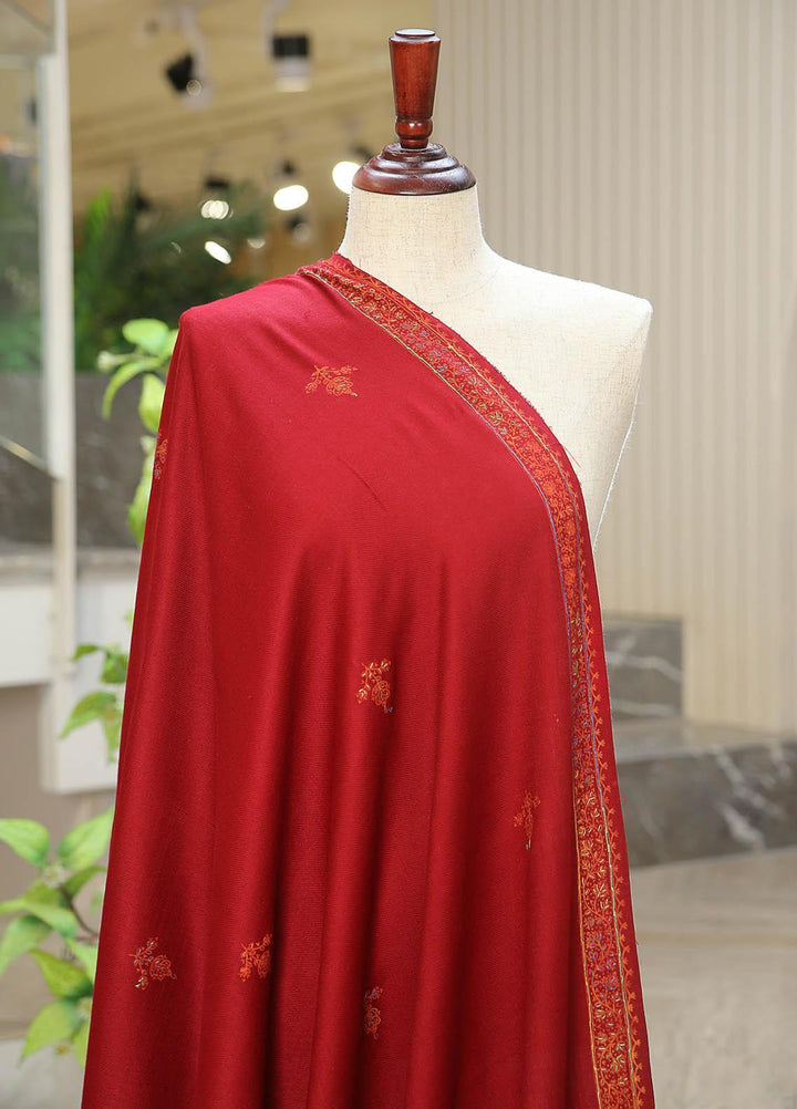 Sanaulla Exclusive Range  Pashmina  D-30 Maroon 01 - Women Shawls