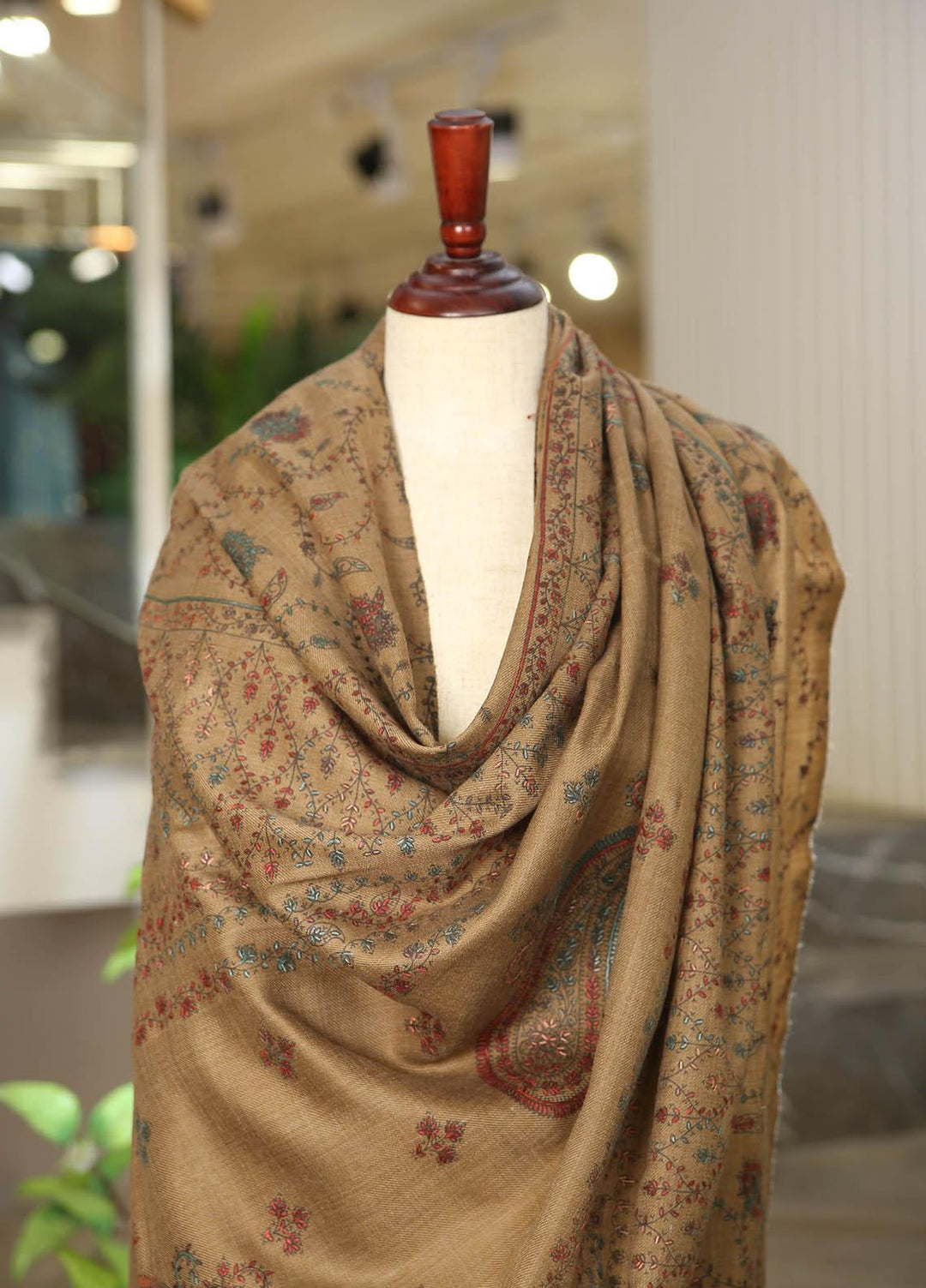 Sanaulla Exclusive Range  Pashmina  D-31 D Brown 01 - Women Shawls