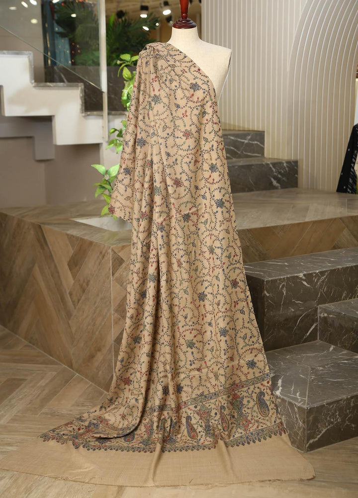 Sanaulla Exclusive Range  Pashmina  D-32 L brown - Women Shawls