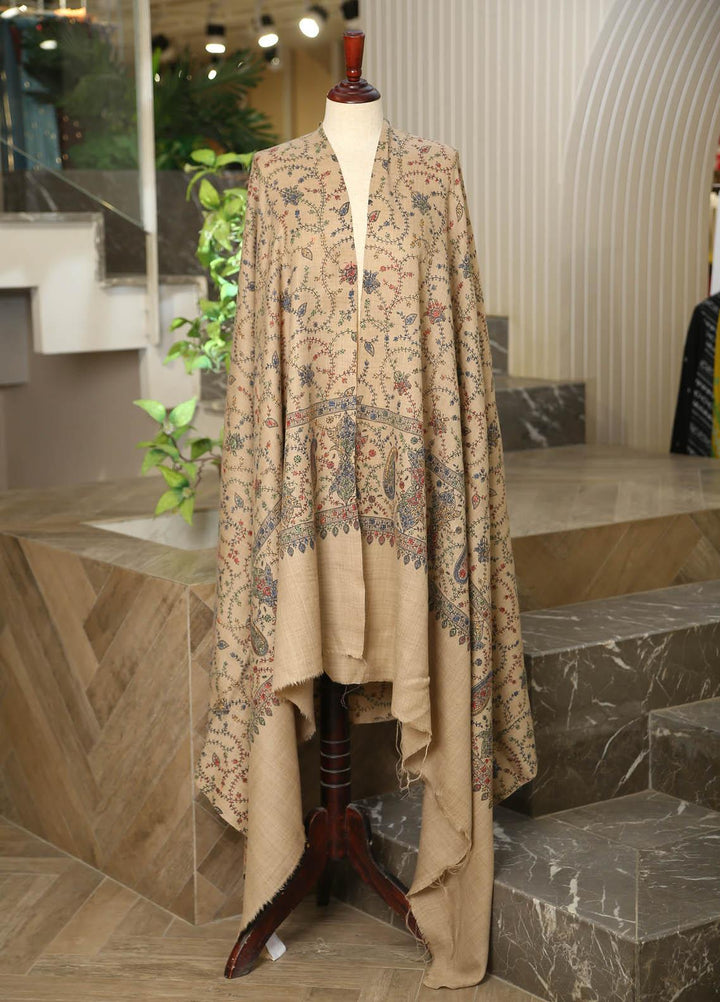 Sanaulla Exclusive Range  Pashmina  D-32 L brown - Women Shawls