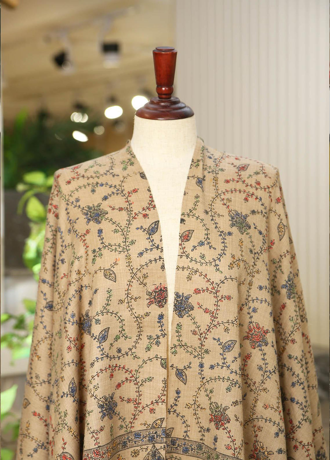 Sanaulla Exclusive Range  Pashmina  D-32 L brown - Women Shawls