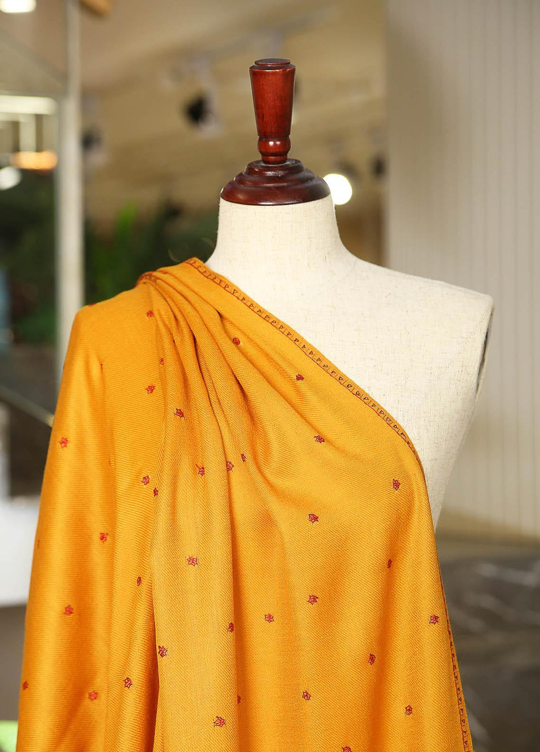 Sanaulla Exclusive Range  Pashmina  D-43 Rust - Women Shawls