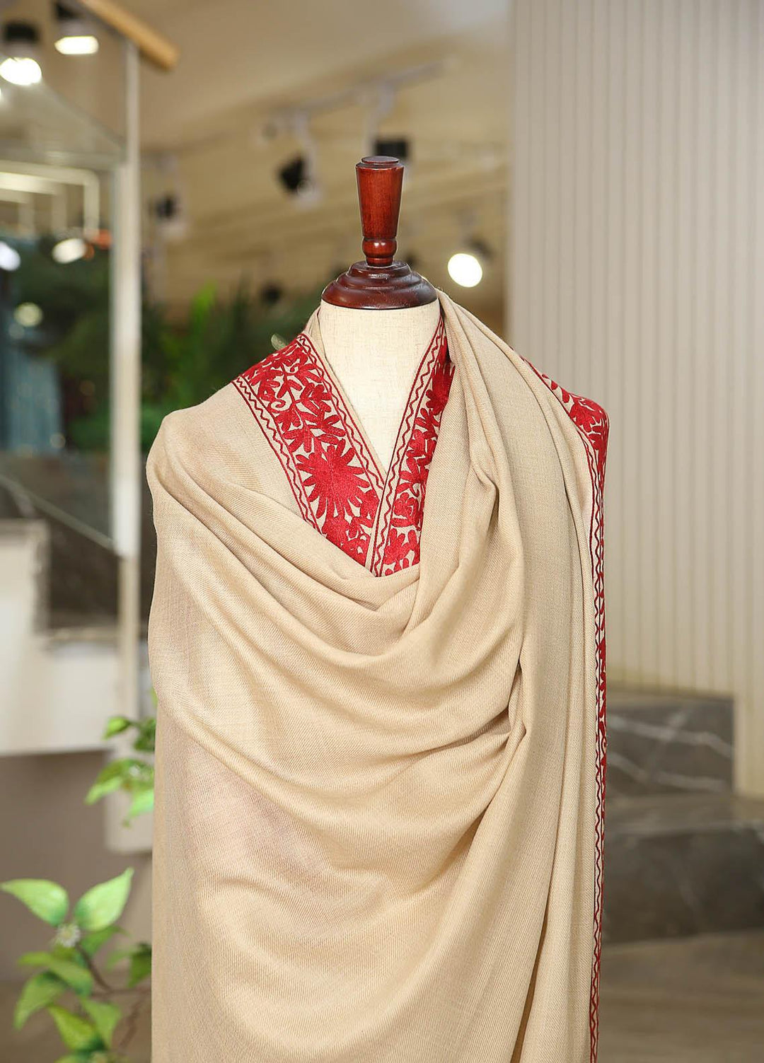 Sanaulla Exclusive Range  Pashmina  D-47 L Brown 01 - Women Shawls