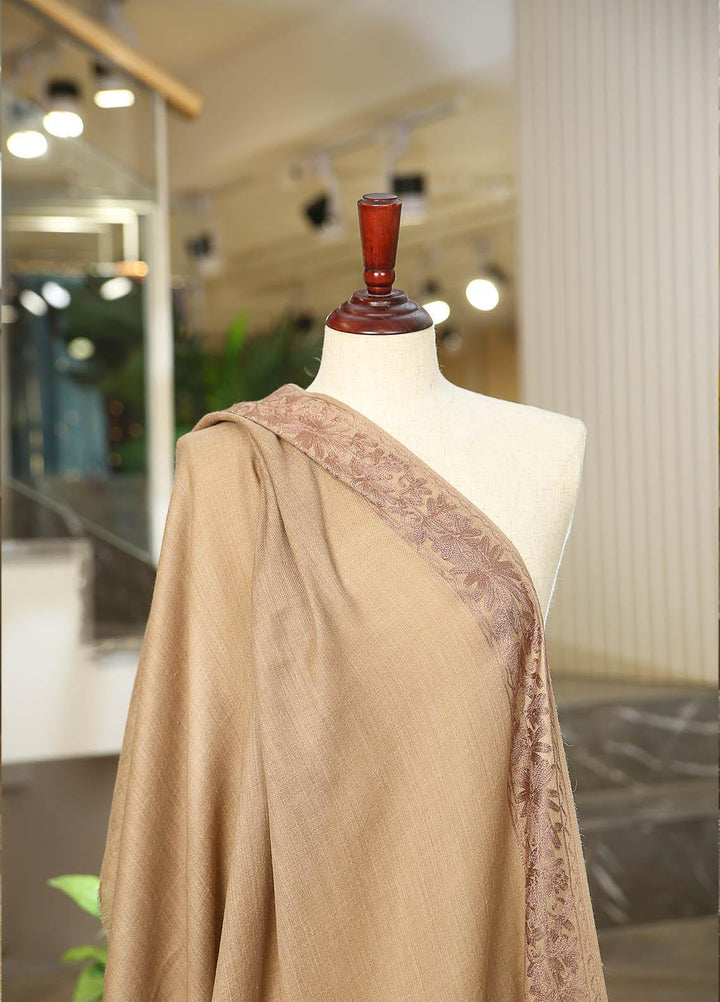 Sanaulla Exclusive Range  Pashmina  D-47 L Brown 04 - Women Shawls